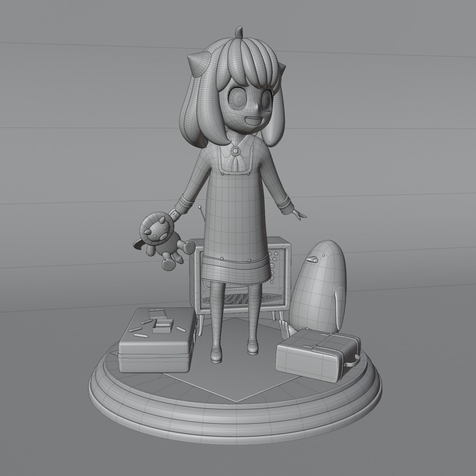 SPY X FAMILY ANYA FORGER Low-poly 3D model_16