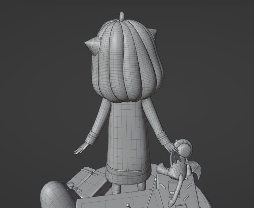 SPY X FAMILY ANYA FORGER Low-poly 3D model_13