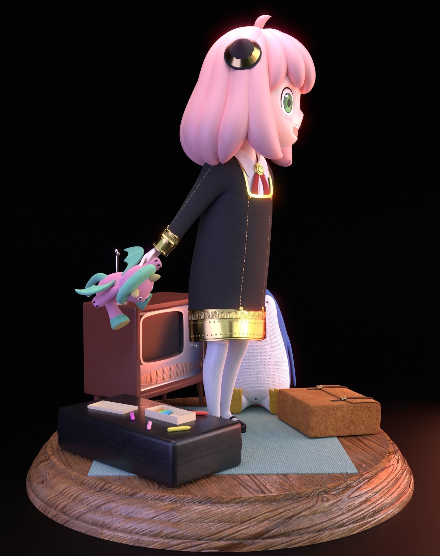 SPY X FAMILY ANYA FORGER Low-poly 3D model_2