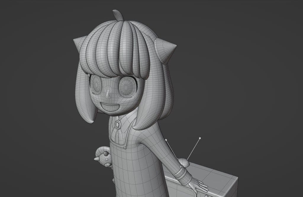 SPY X FAMILY ANYA FORGER Low-poly 3D model_9