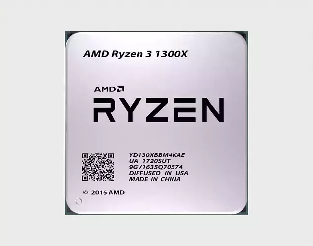 CPU AMD Ryzen 3 1300X Low-poly 3D model