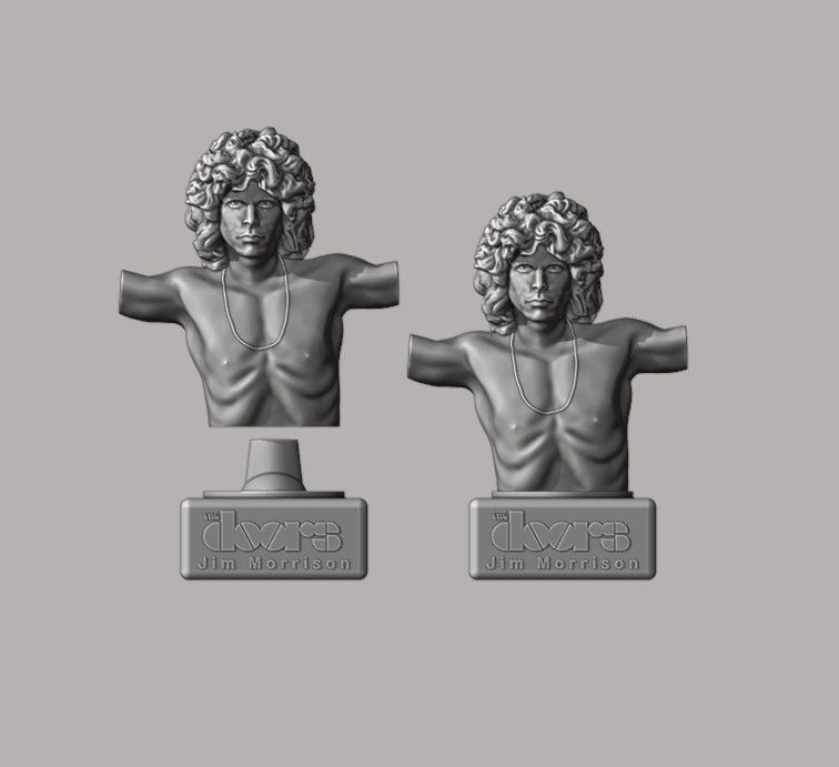 jim morrison - bust 3d printing 3D print model_1