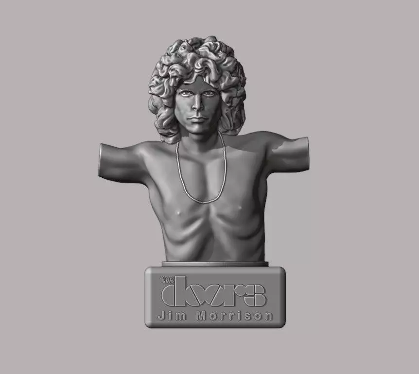 jim morrison - bust 3d printing 3D print model_0