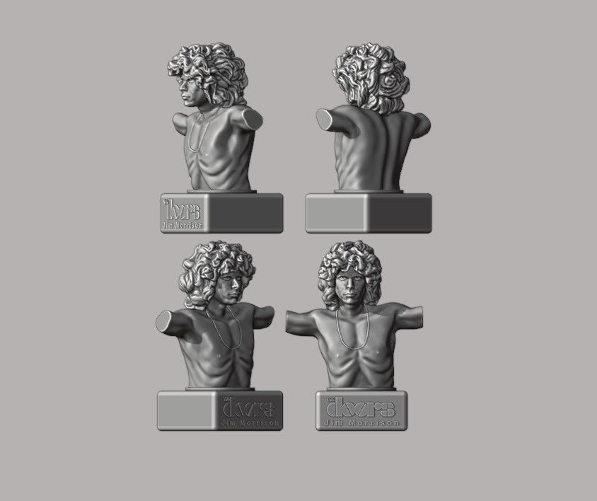 jim morrison - bust 3d printing 3D print model_12