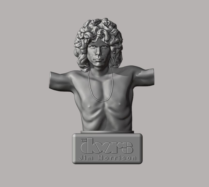 jim morrison - bust 3d printing 3D print model_9