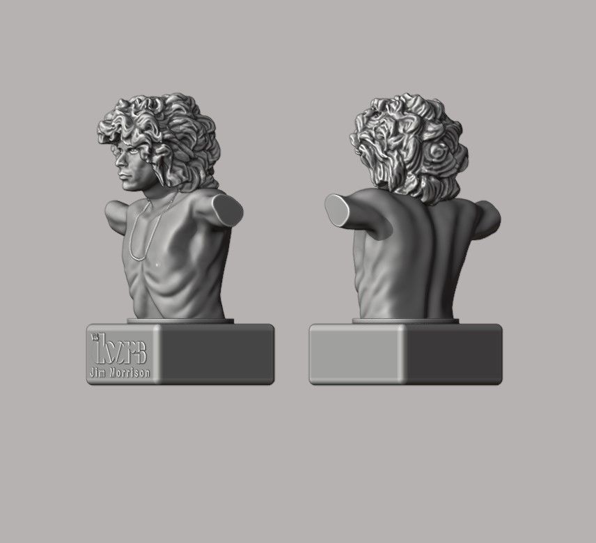 jim morrison - bust 3d printing 3D print model_6