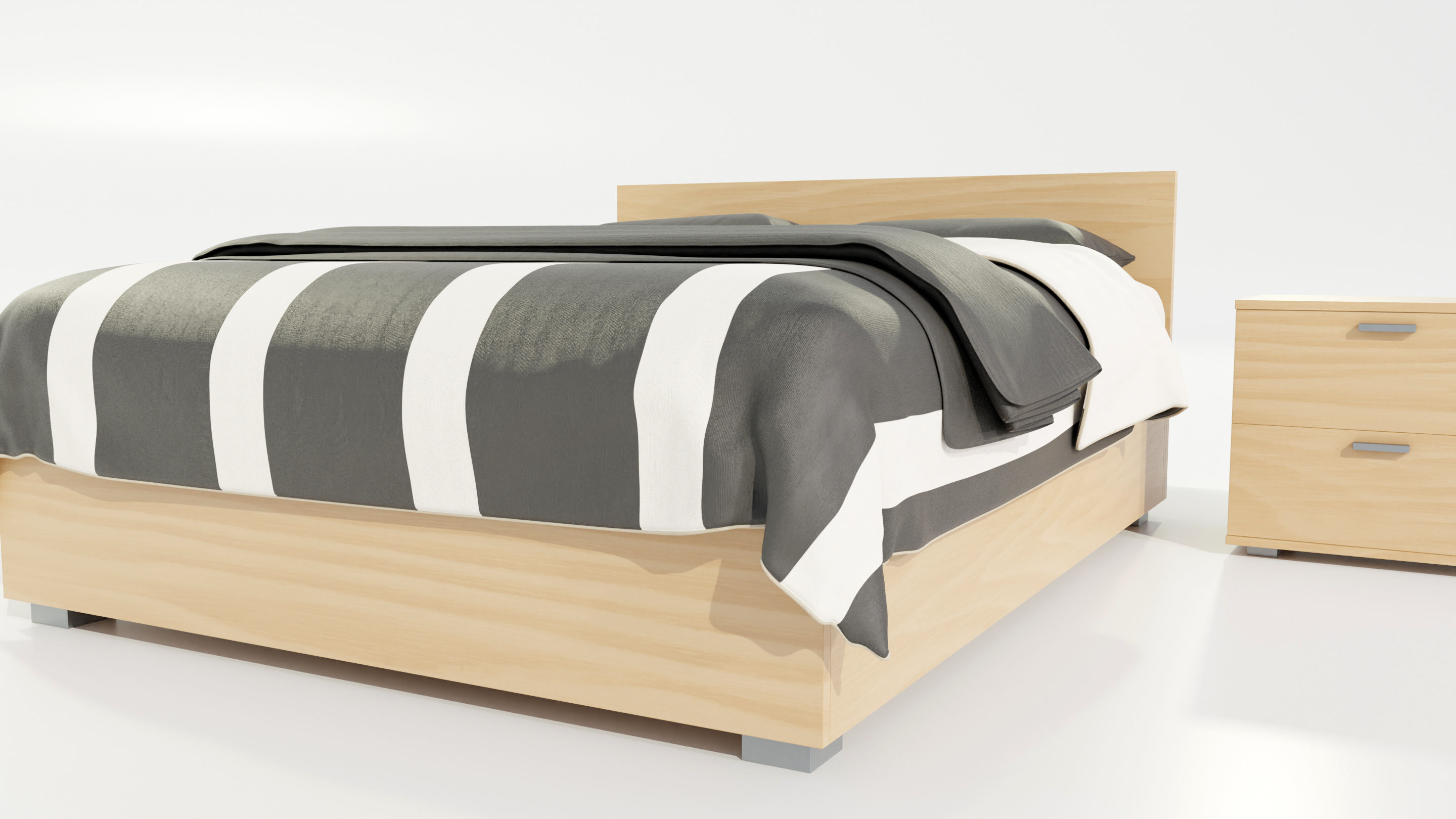 Double Bed 3D model_9