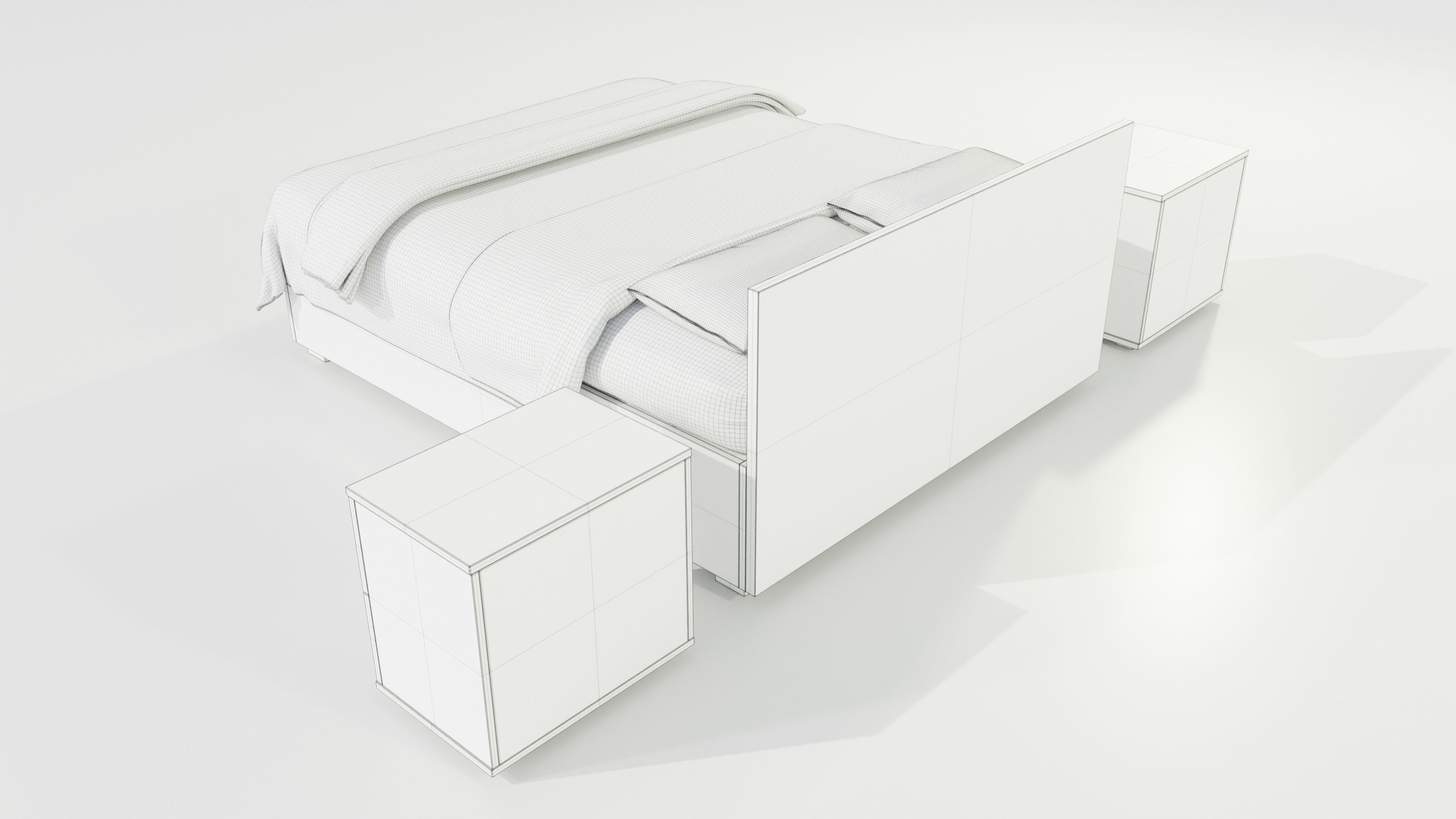Double Bed 3D model_14