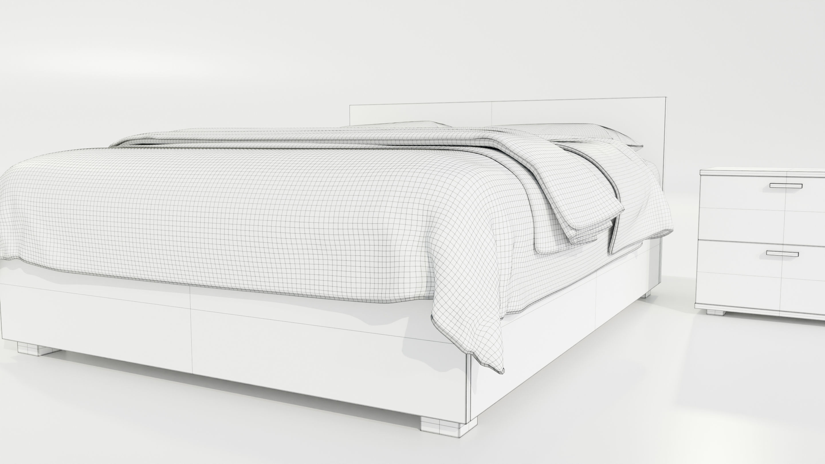 Double Bed 3D model_19
