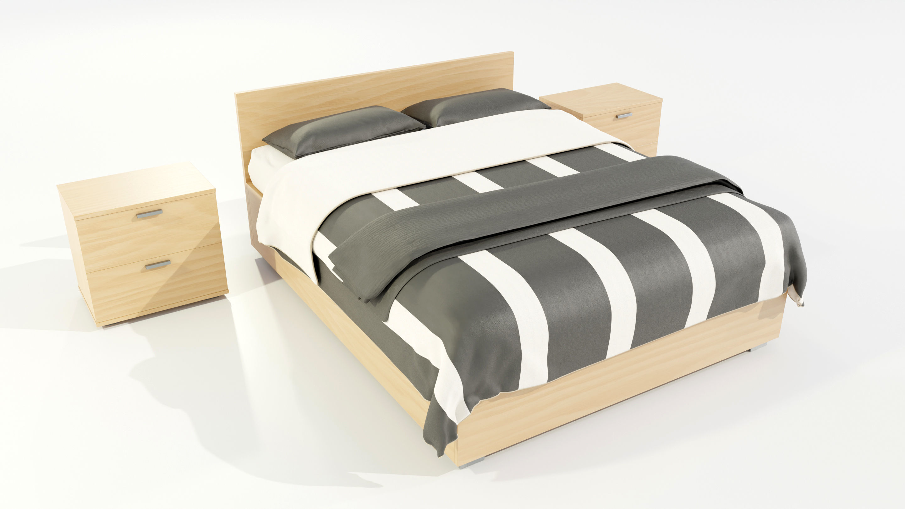 Double Bed 3D model_6