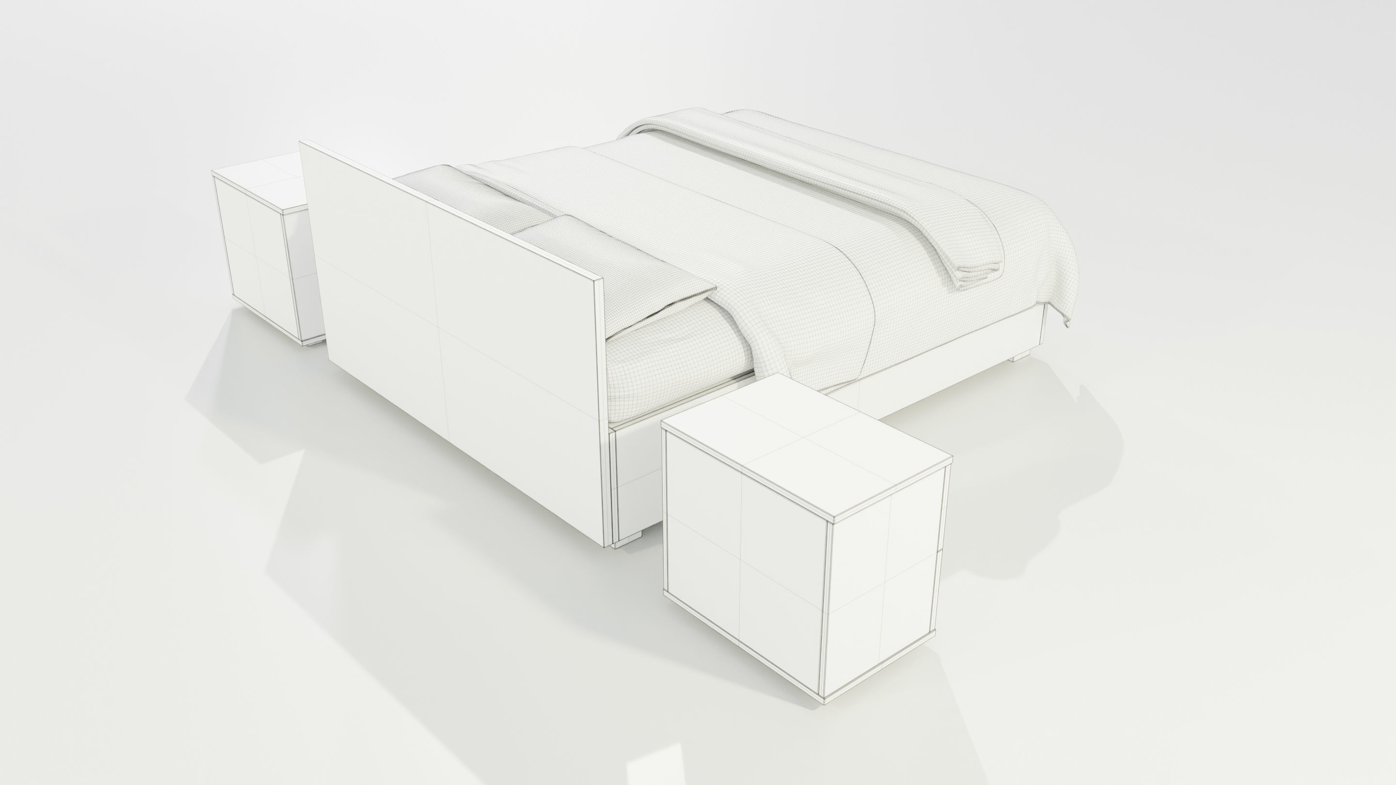 Double Bed 3D model_15