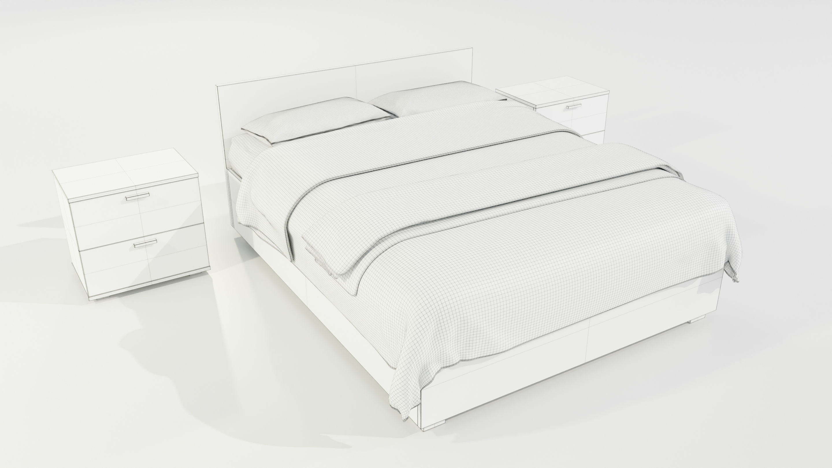 Double Bed 3D model_16