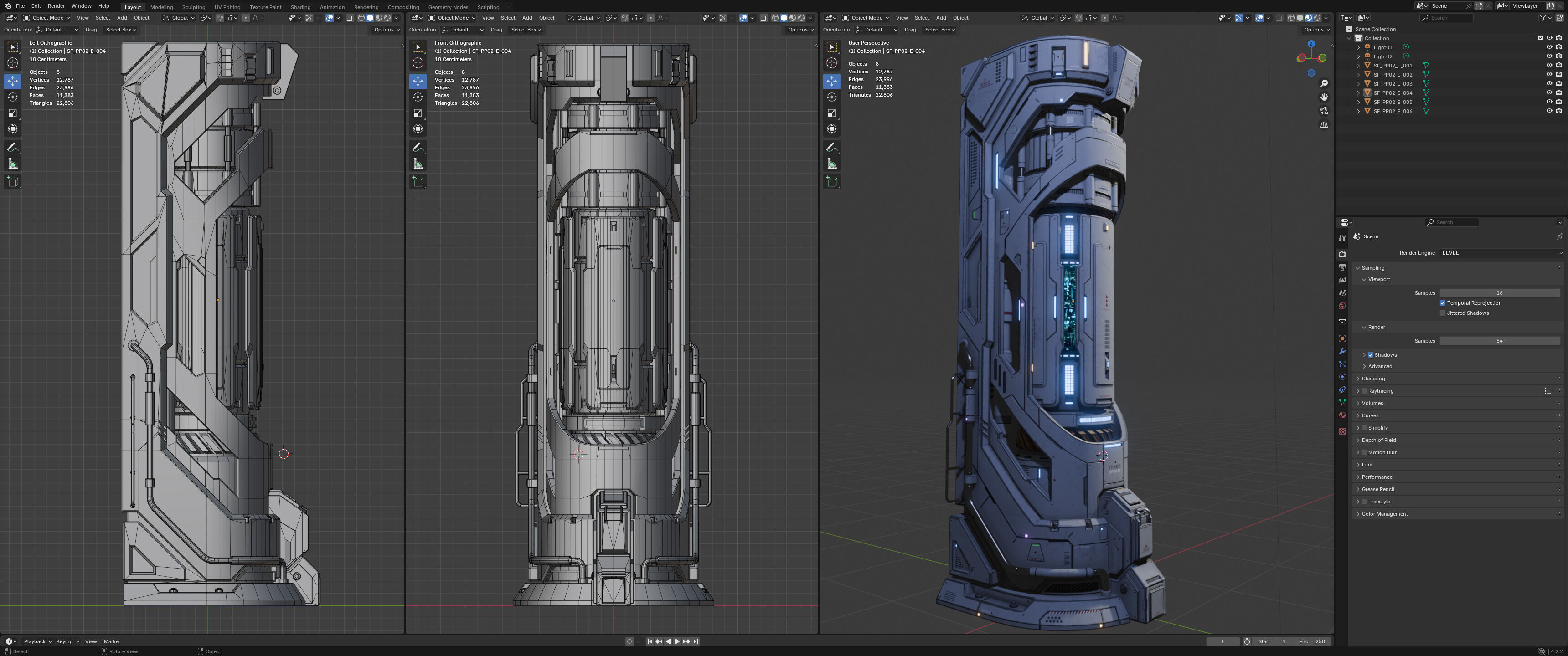 Sci-Fi Parts Kit Pack Vol 02 E-PBR Low-poly 3D model_4