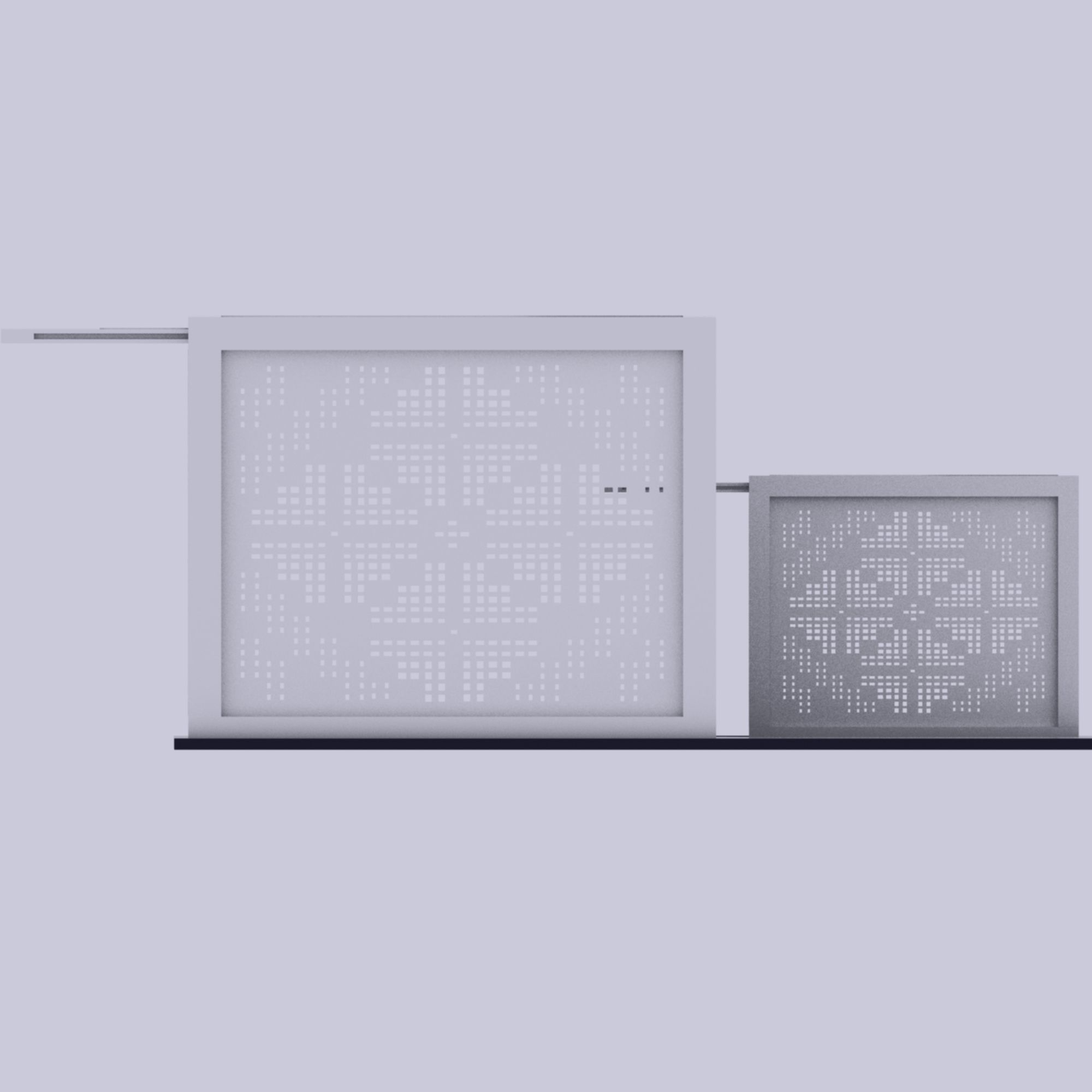 Boxes Embroidery Golden Section 3D model_5