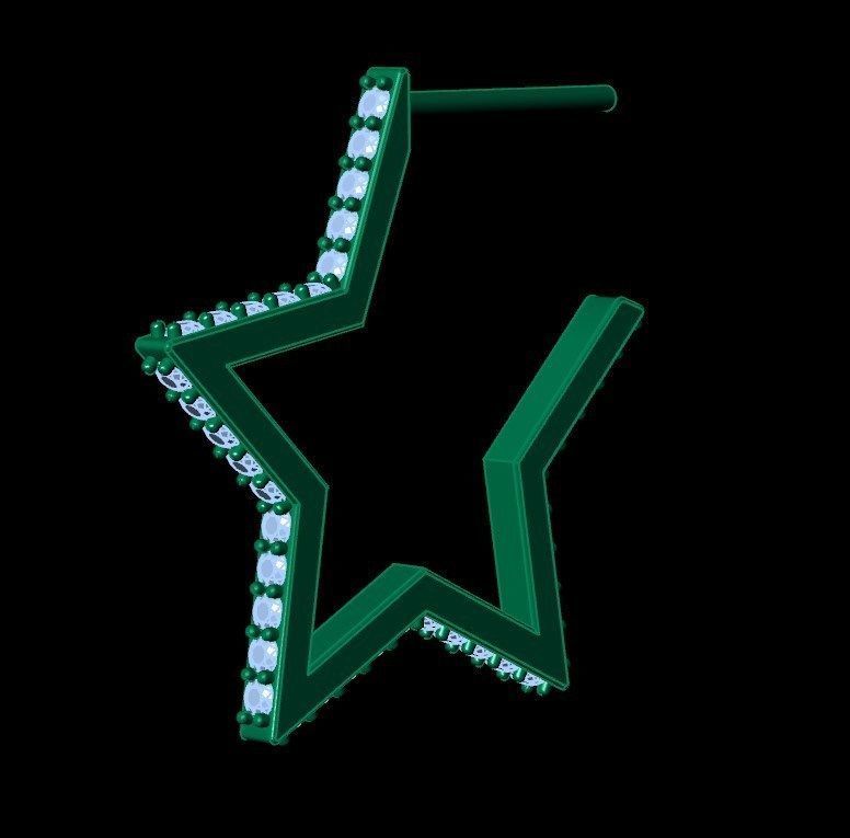 Earrings ri12 3D print model_9