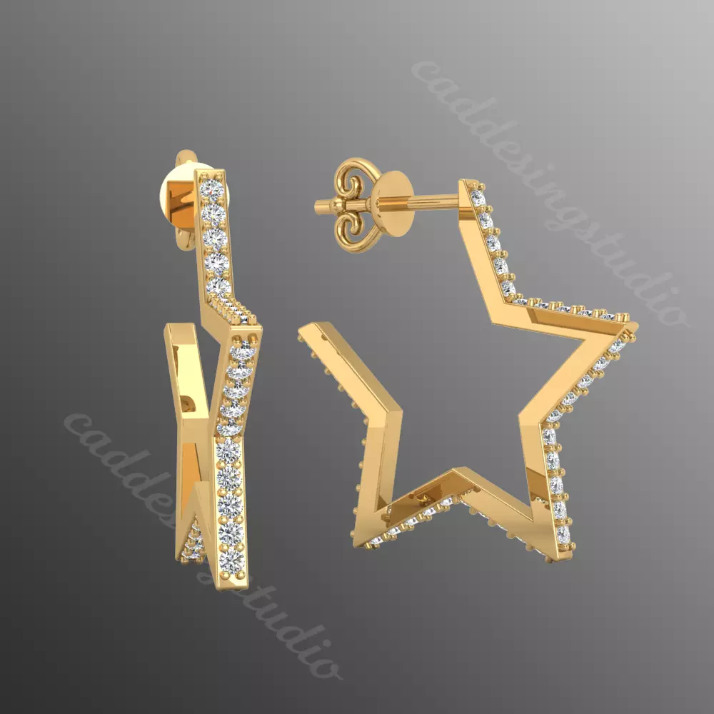 Earrings ri12 3D print model_0