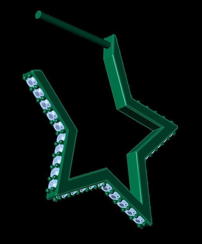 Earrings ri12 3D print model_8