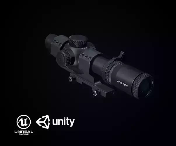 Vortex Razor HD 1-10x Scope PBR Low-poly 3D model