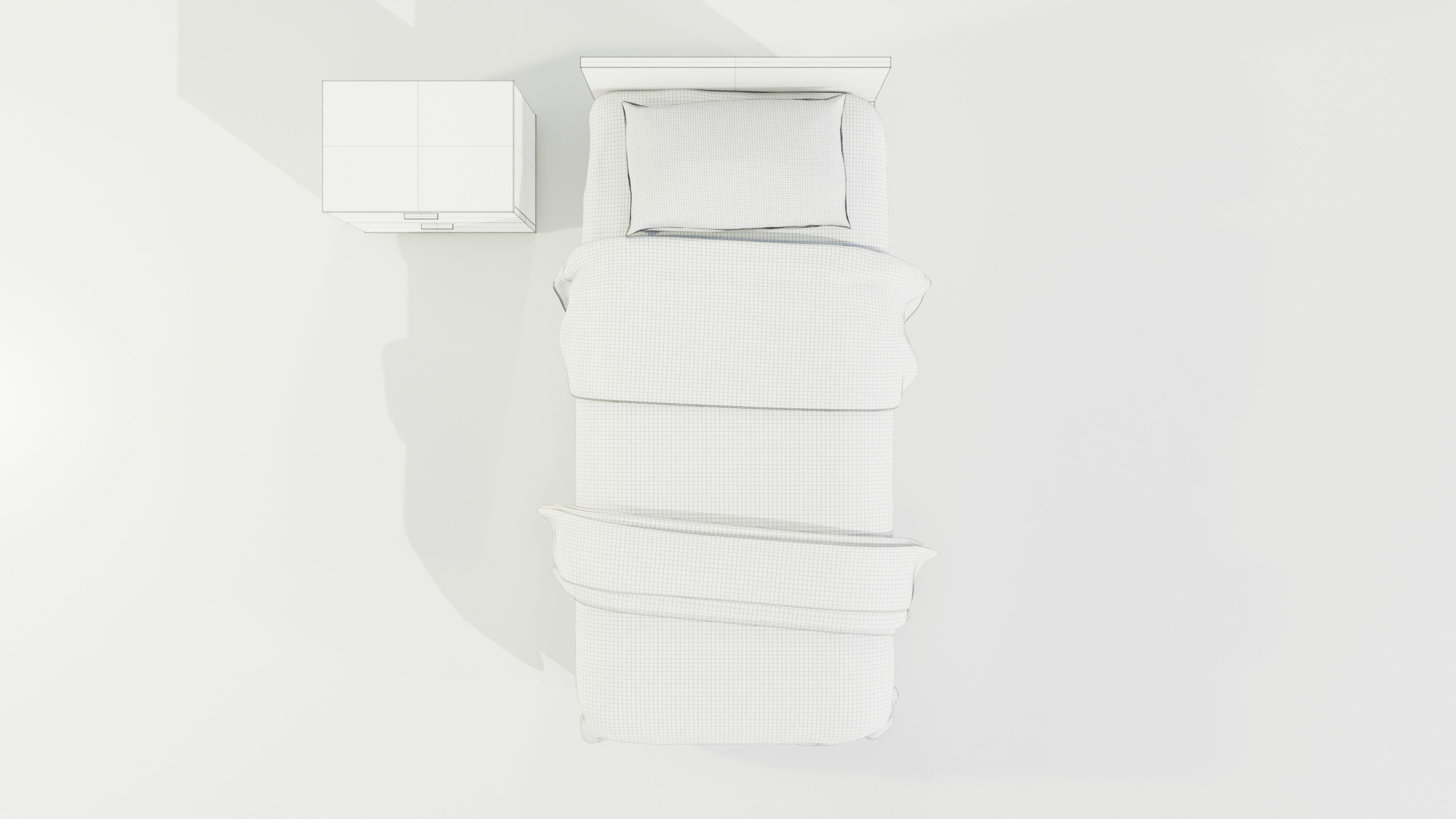 Single Bed 3D model_20