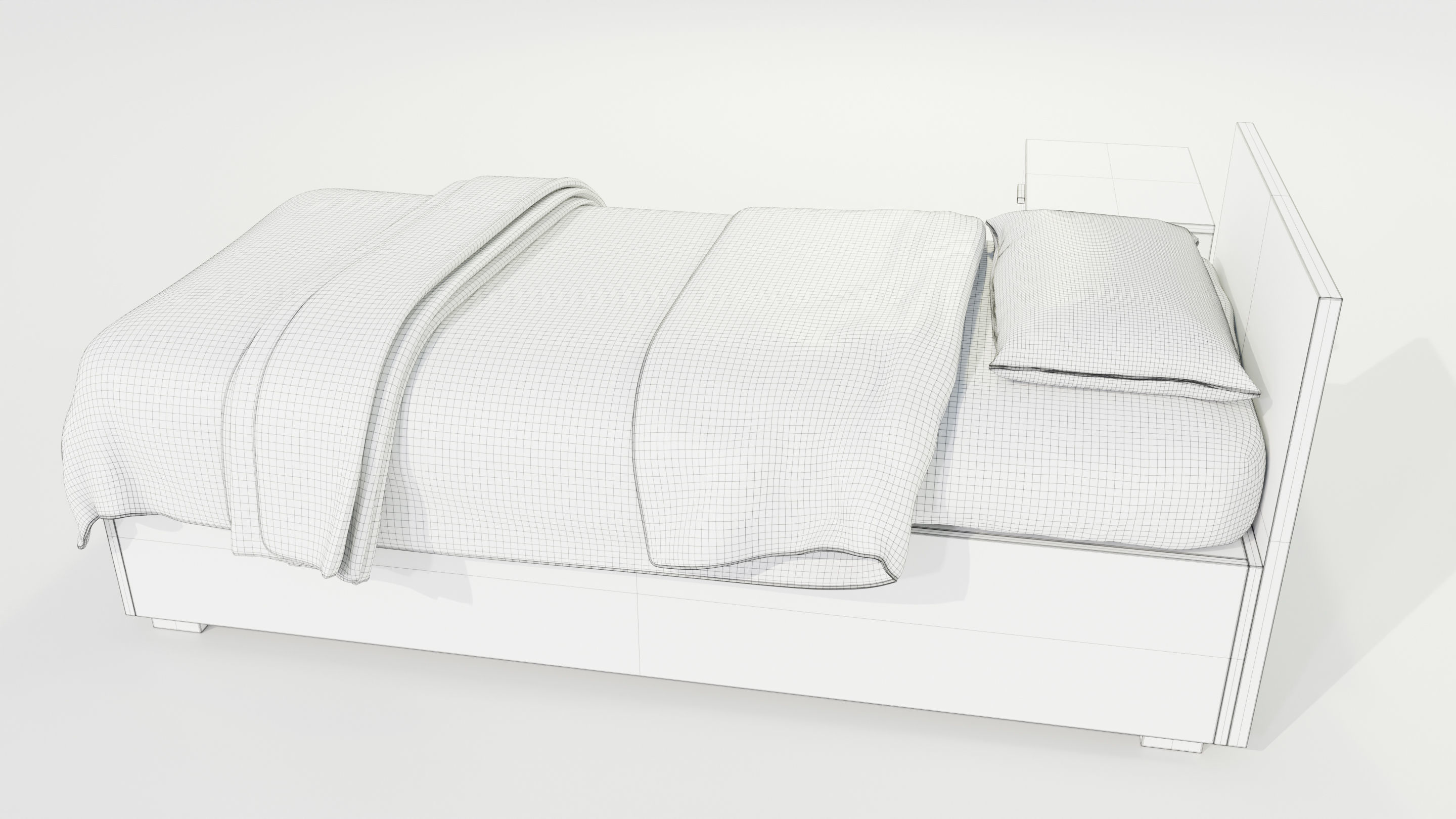 Single Bed 3D model_18