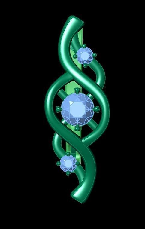 Earrings ri13 3D print model_6