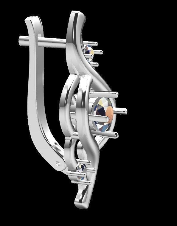 Earrings ri13 3D print model_14