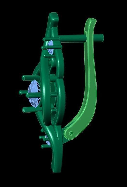 Earrings ri13 3D print model_7