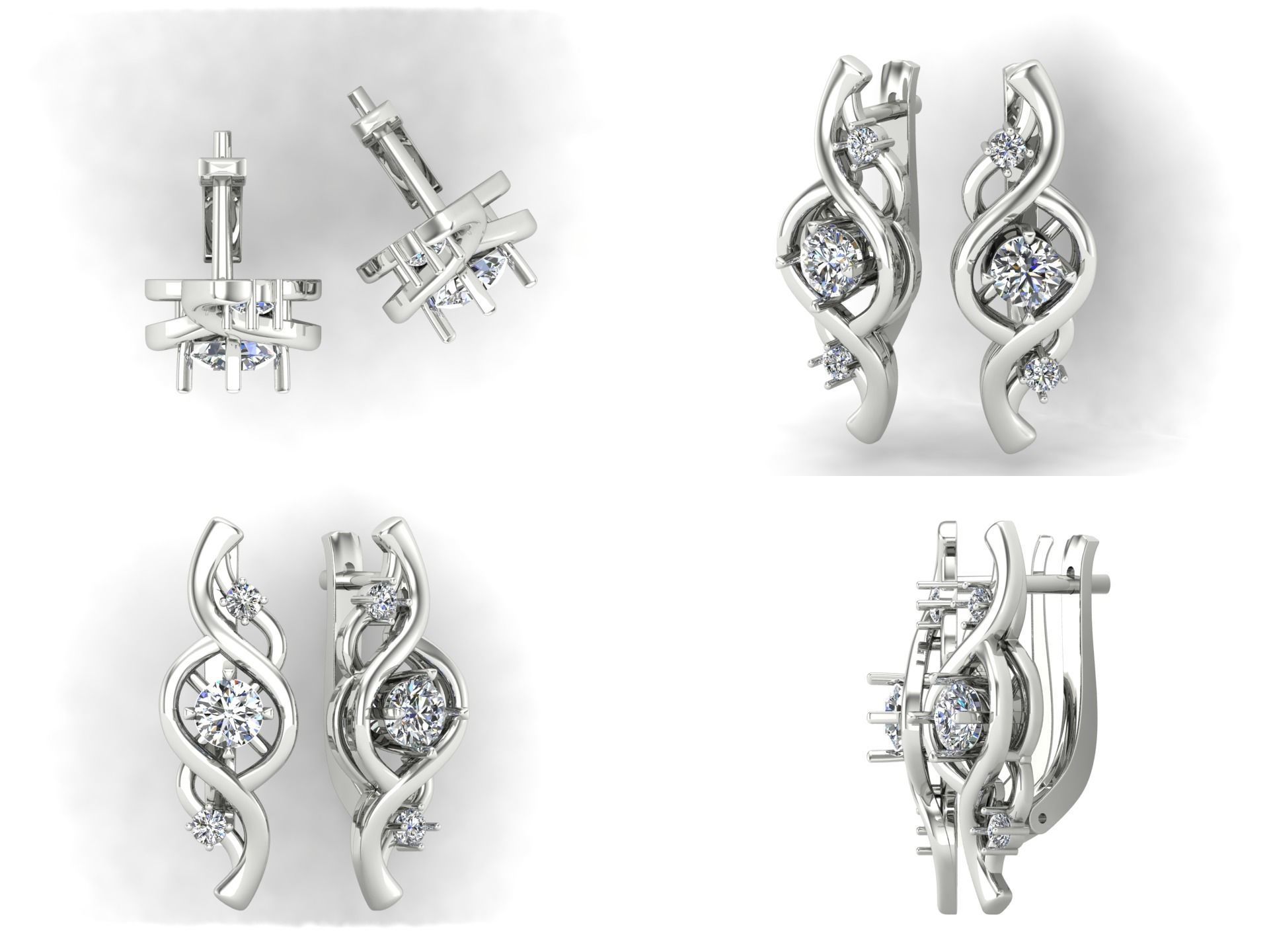 Earrings ri13 3D print model_3