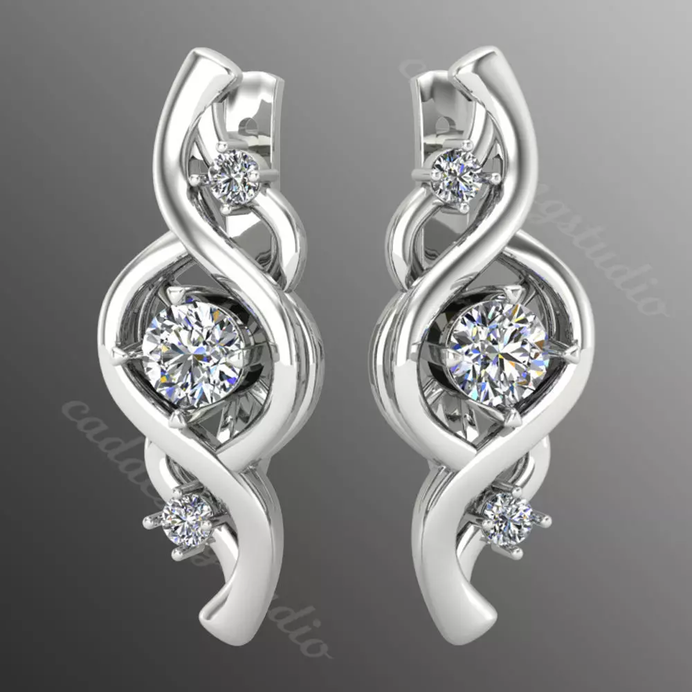 Earrings ri13 3D print model_0