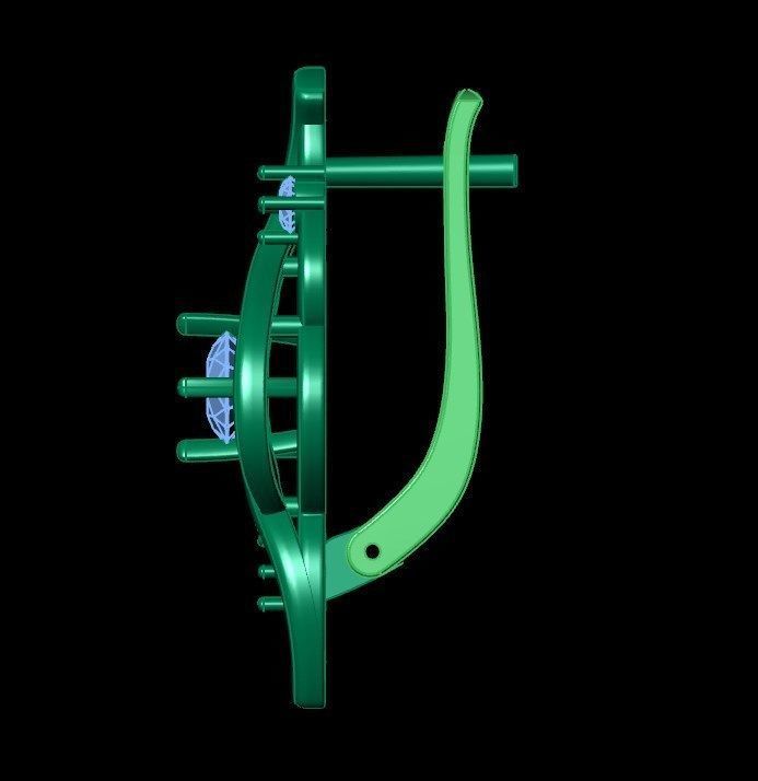 Earrings ri13 3D print model_9