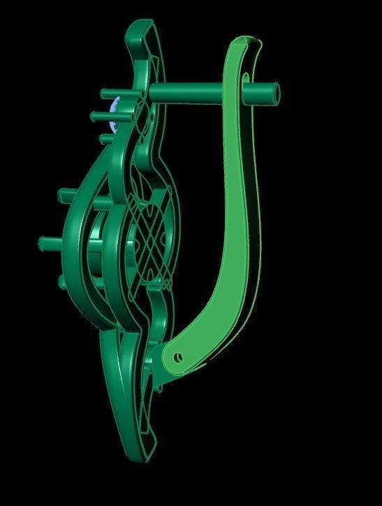 Earrings ri13 3D print model_8