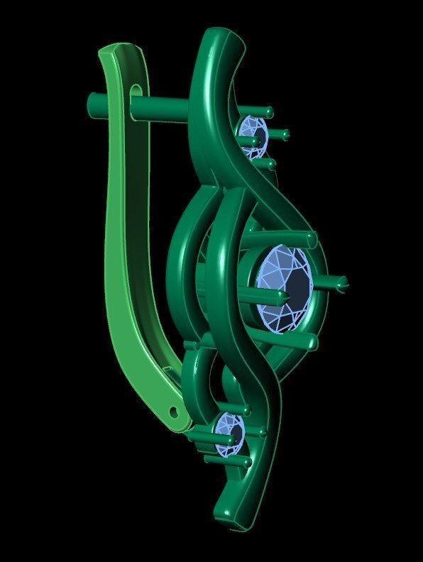 Earrings ri13 3D print model_10