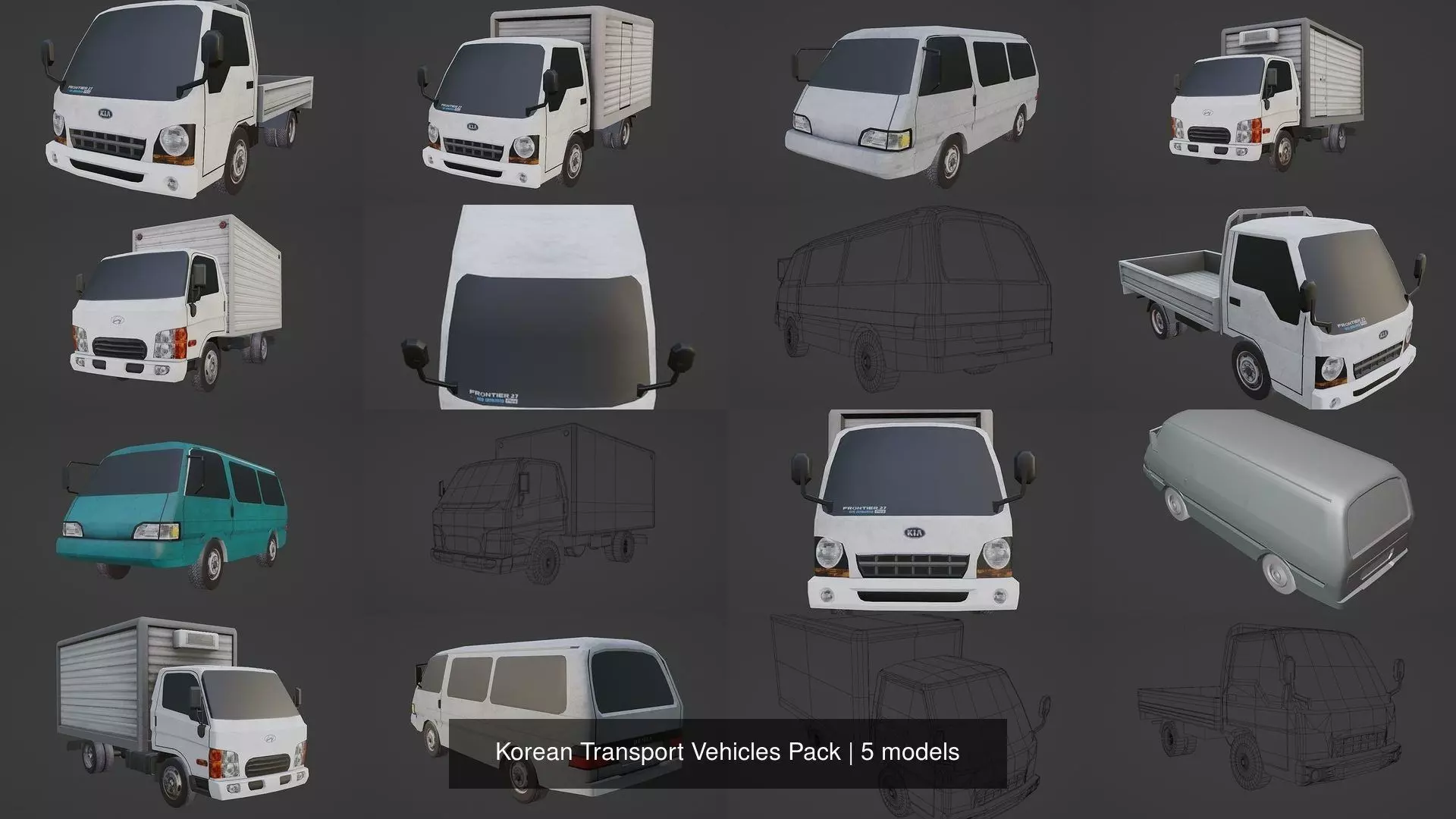 Korean Transport Vehicles Pack 3D Model Collection_0