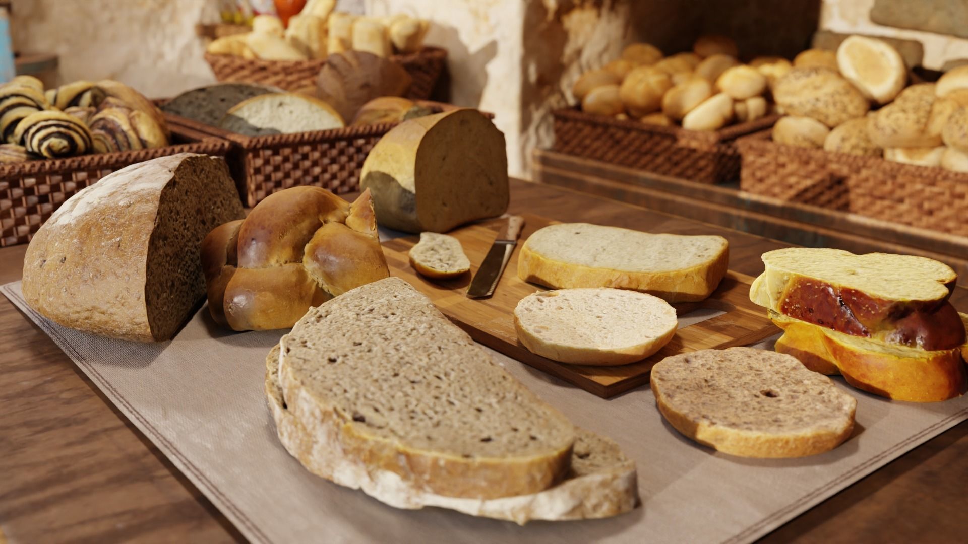 Pastries pack Low-poly 3D model_19