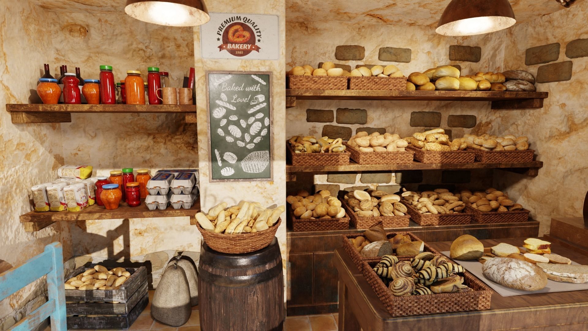 Pastries pack Low-poly 3D model_21