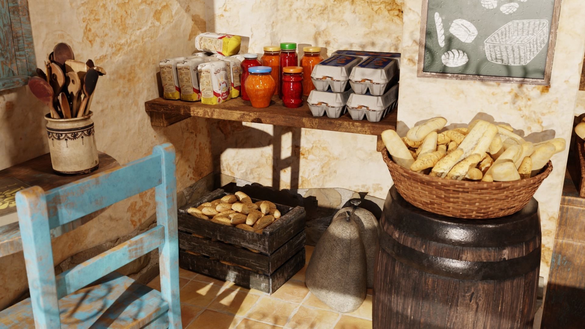Pastries pack Low-poly 3D model_11