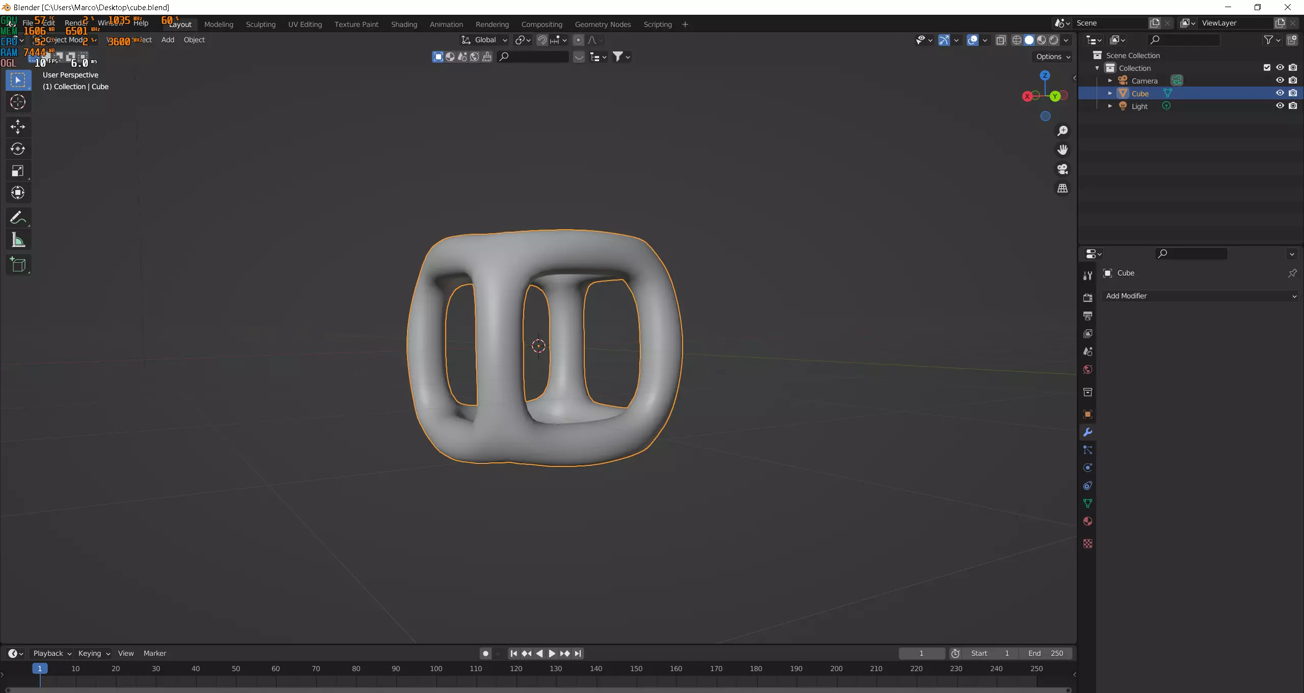 extrange cube Free 3D model_0