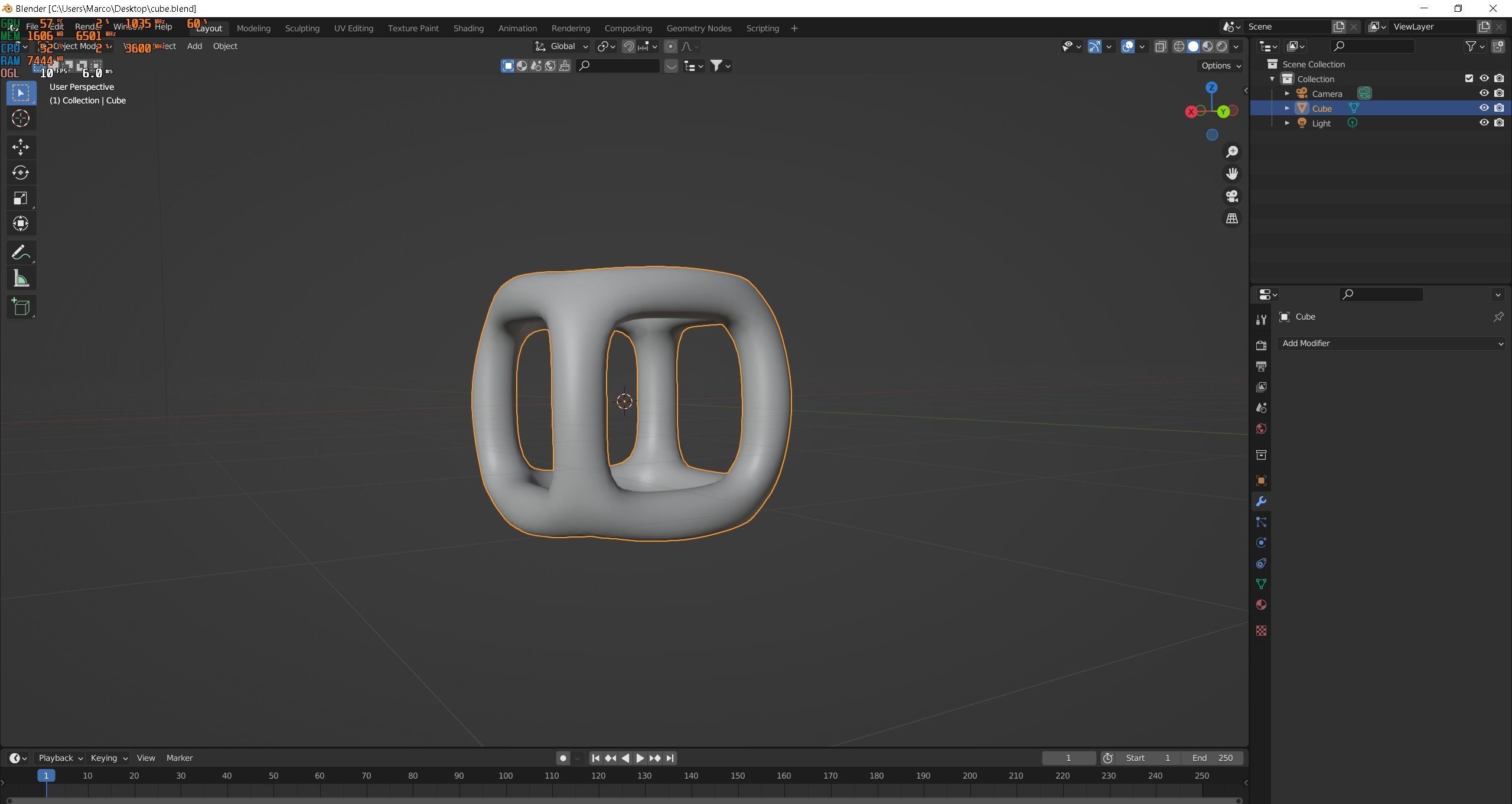 extrange cube Free 3D model_1