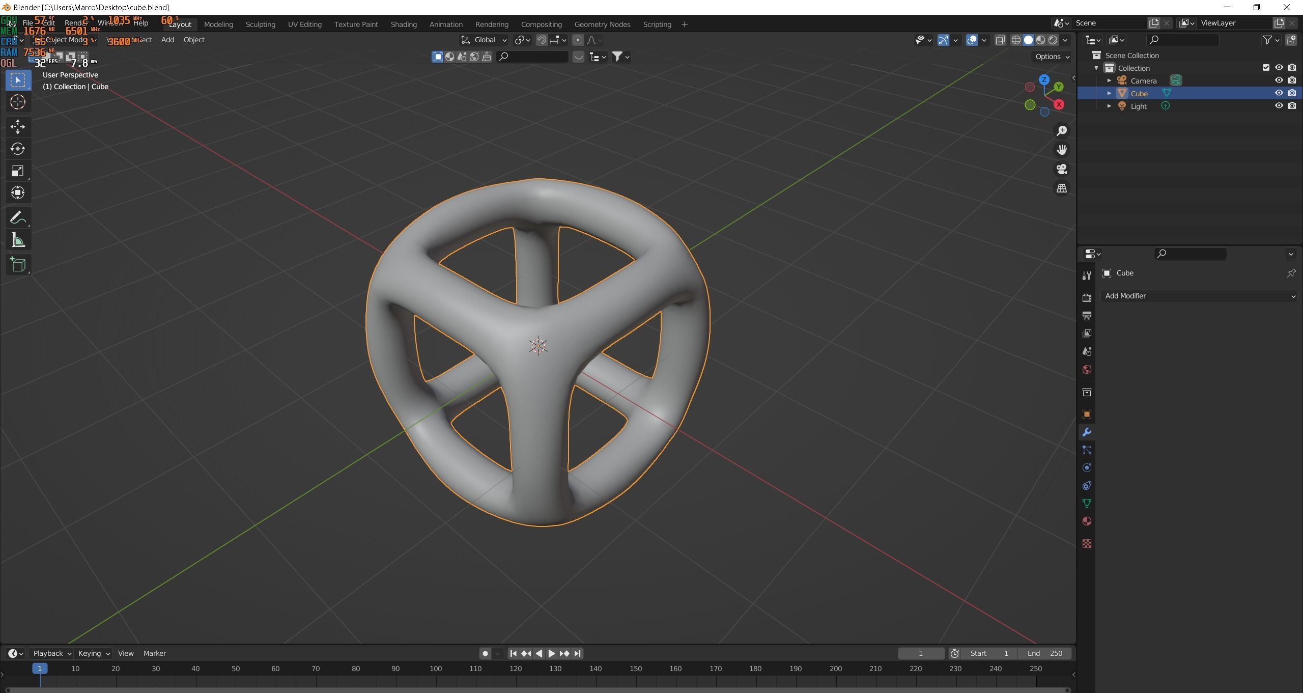 extrange cube Free 3D model_2