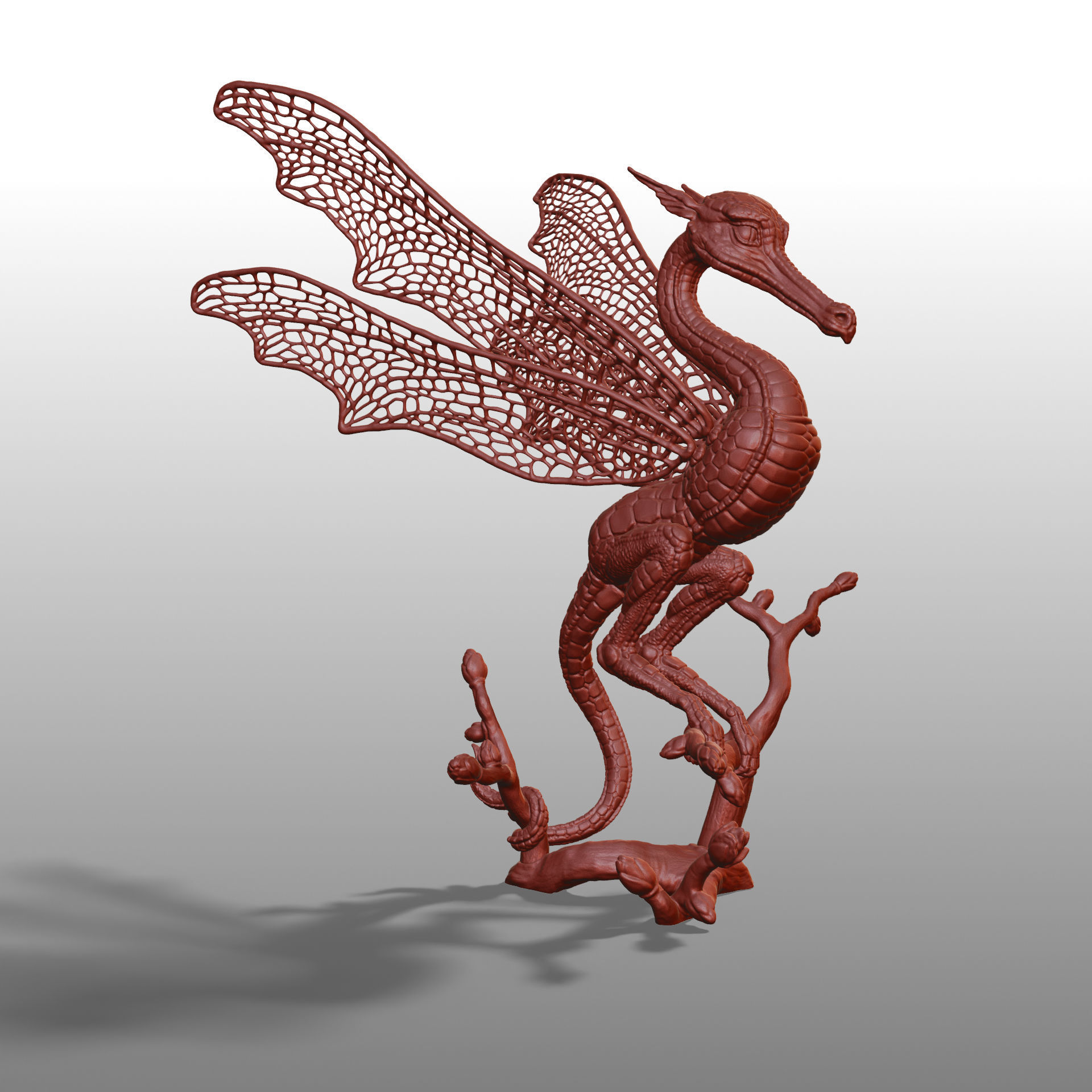 Dragon-Fly - Original Artwork for 3D Printing 3D print model_1