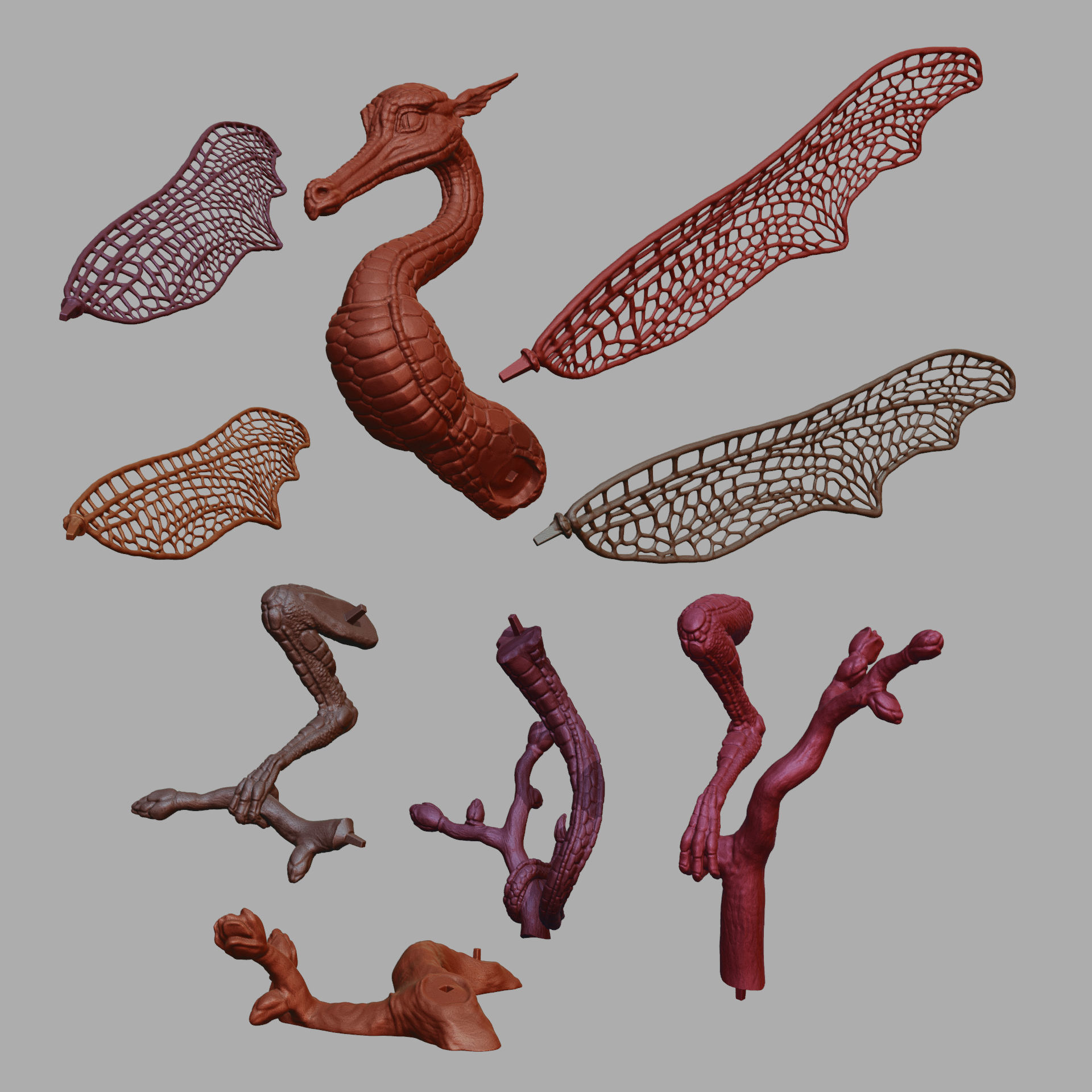 Dragon-Fly - Original Artwork for 3D Printing 3D print model_10