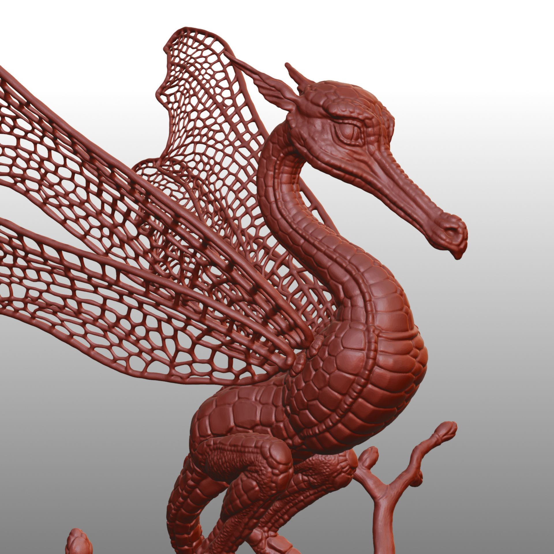 Dragon-Fly - Original Artwork for 3D Printing 3D print model_5