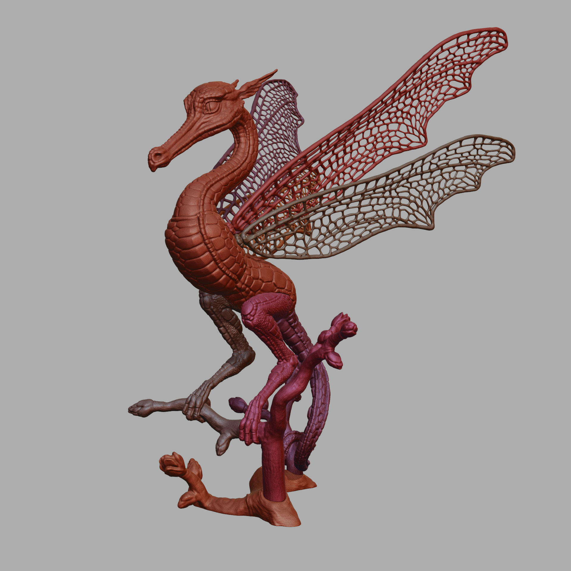 Dragon-Fly - Original Artwork for 3D Printing 3D print model_9