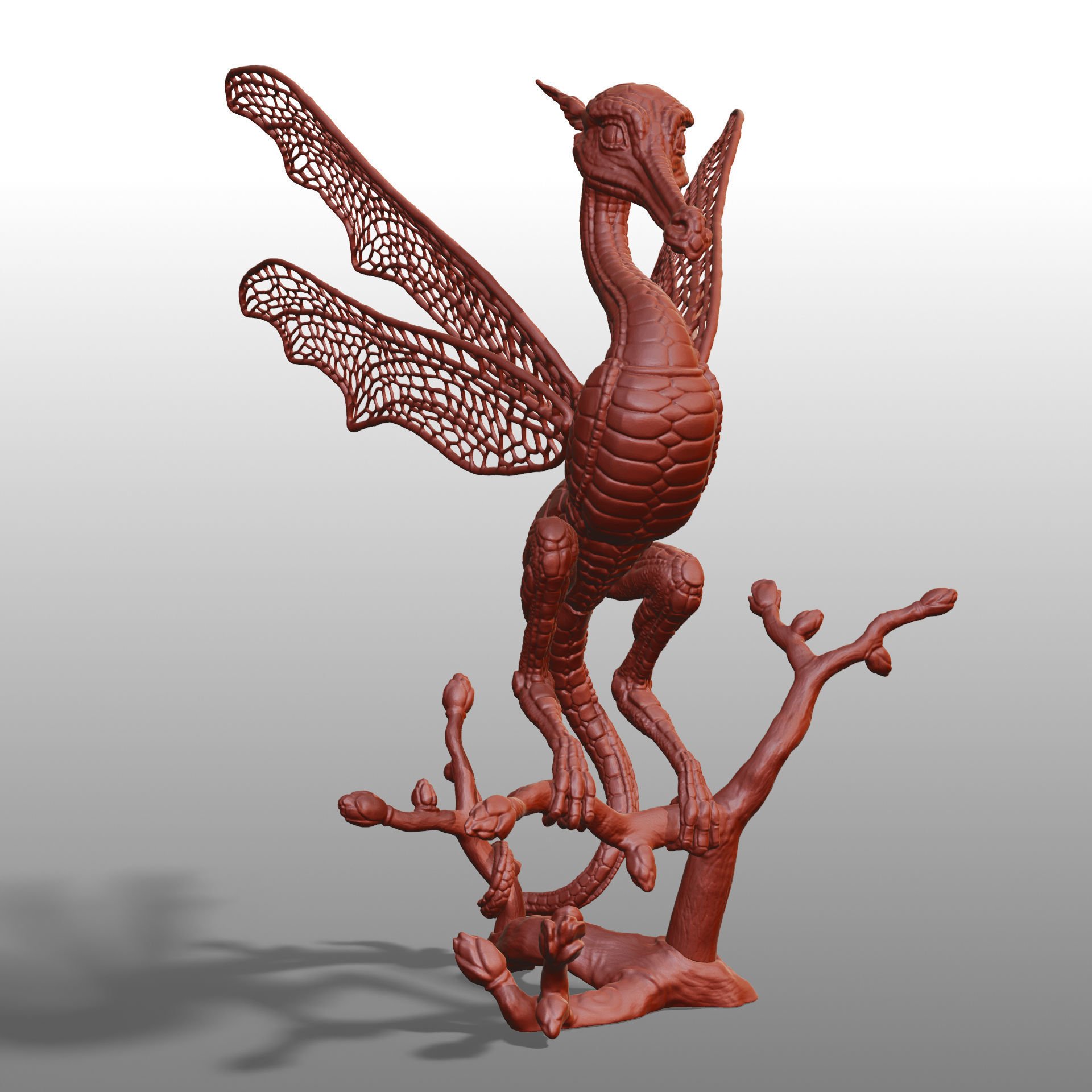 Dragon-Fly - Original Artwork for 3D Printing 3D print model_7