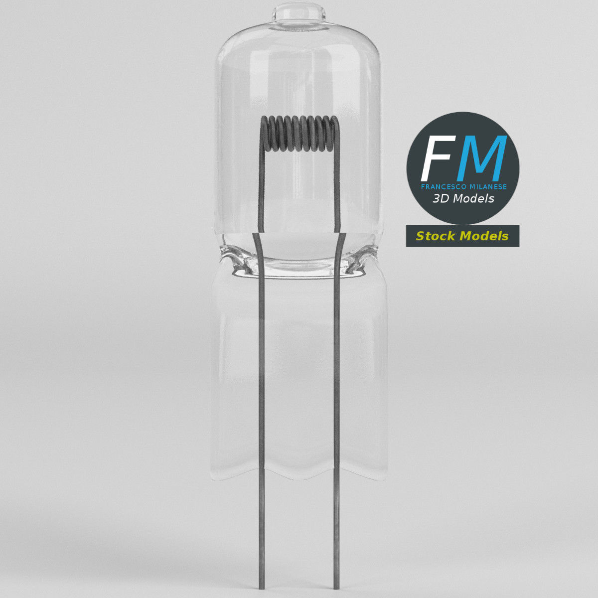 Small halogen lamp 3D model_3