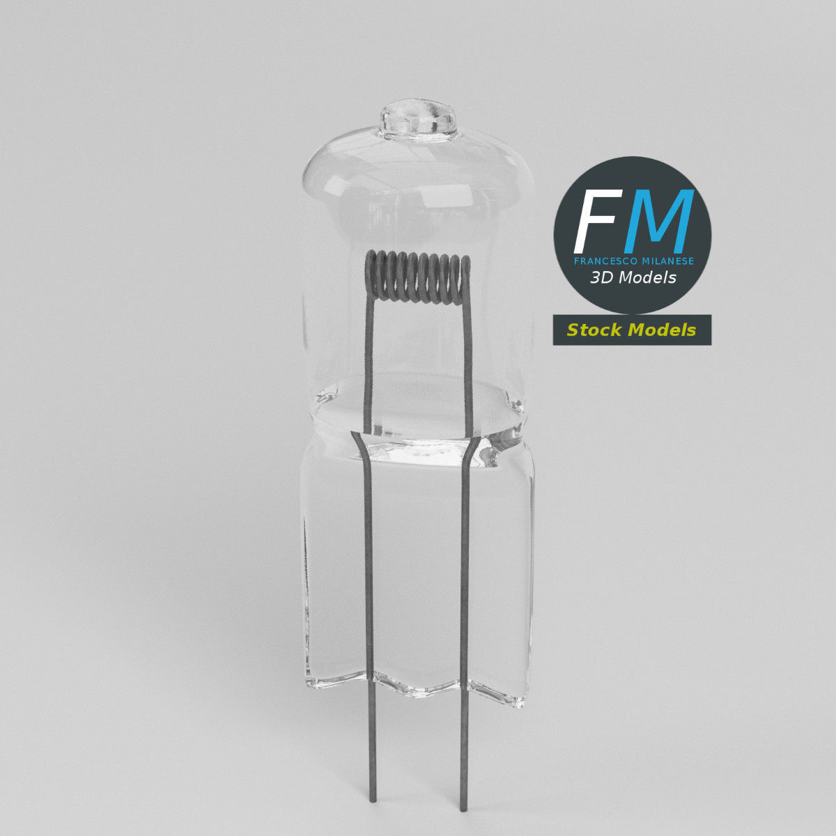 Small halogen lamp 3D model_2