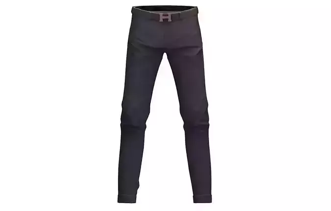 Mens Pants Black Trousers Denim Jeans  High Poly Subdivision