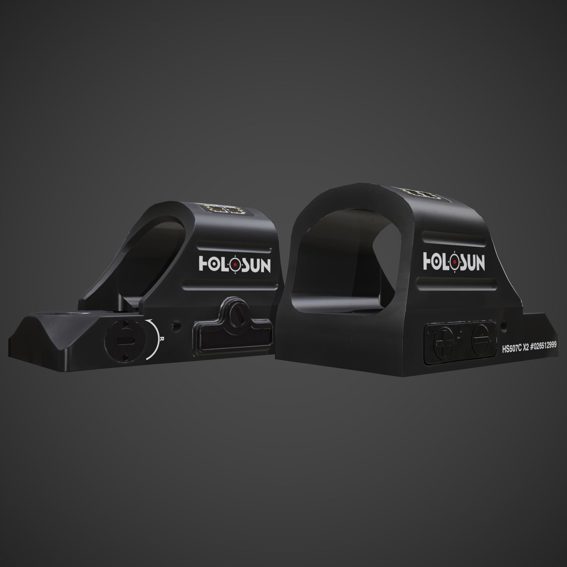 HS507C X2 scope Low-poly 3D model_3