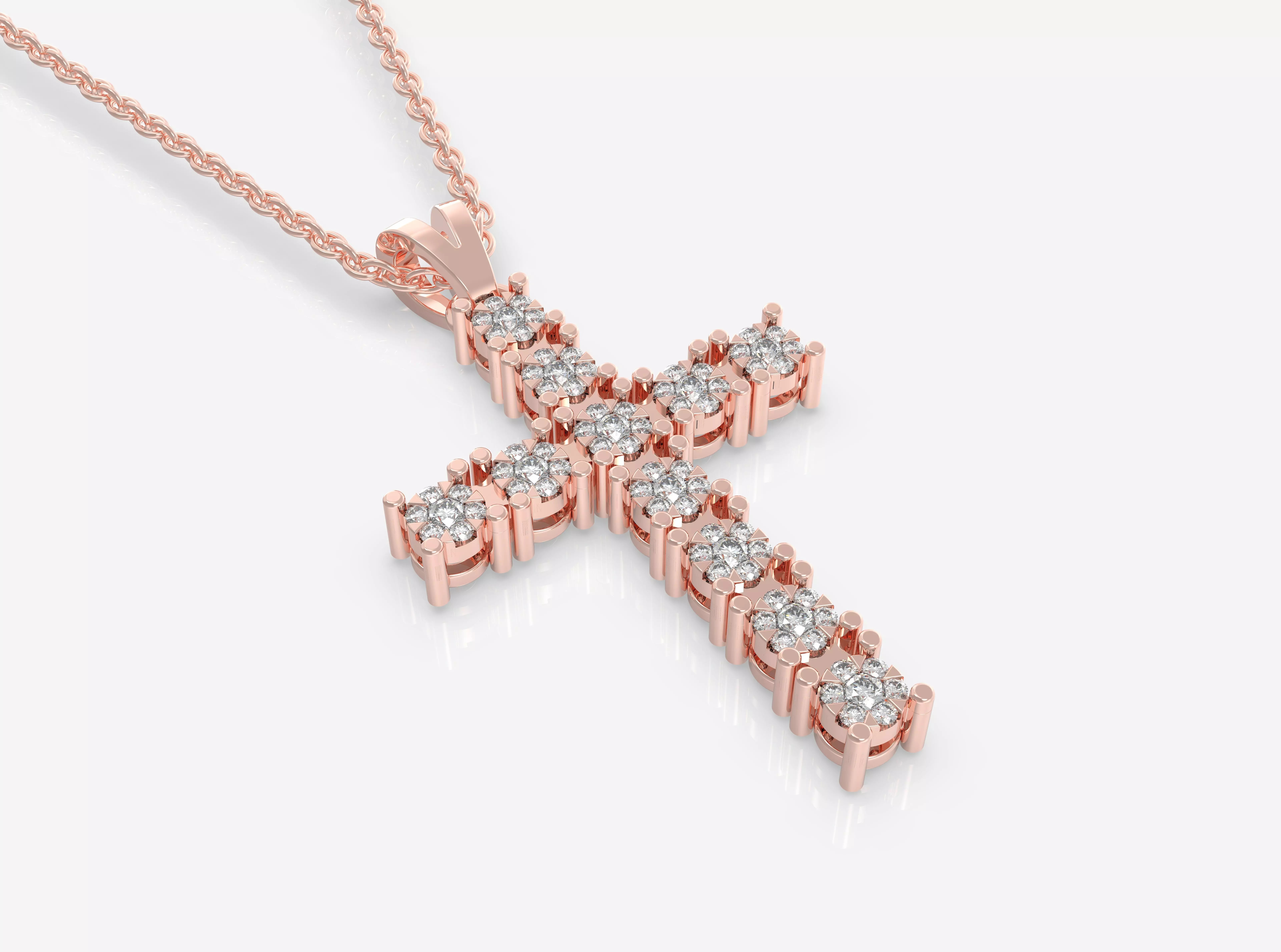 Fashion cross pendant 3dm file ready for printing stl format 3D print model_0