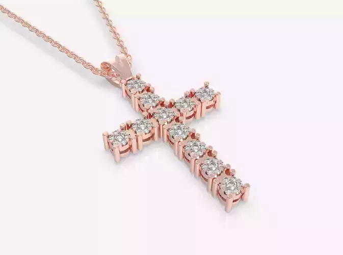 Fashion cross pendant 3dm file ready for printing stl format  3D print model